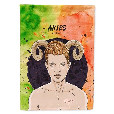 Carolines Treasures Aries Zodiac Sign Flag Canvas House Size BB7317CHF